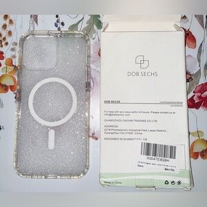 Clear Phone Case with Silver - I Phone 13 Pro Max (NWT)